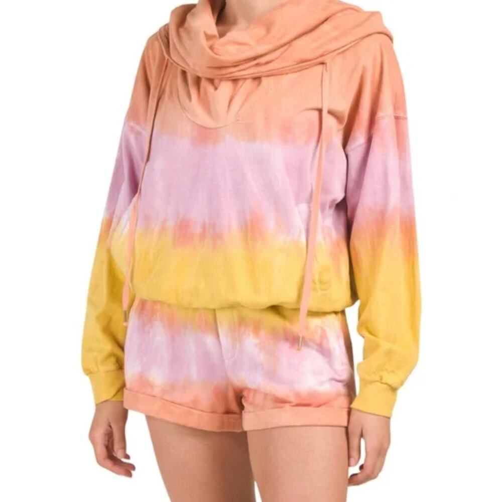 YFB Lounge Set Hoodie Shorts Matching Set Off Duty Travel Outfit XS